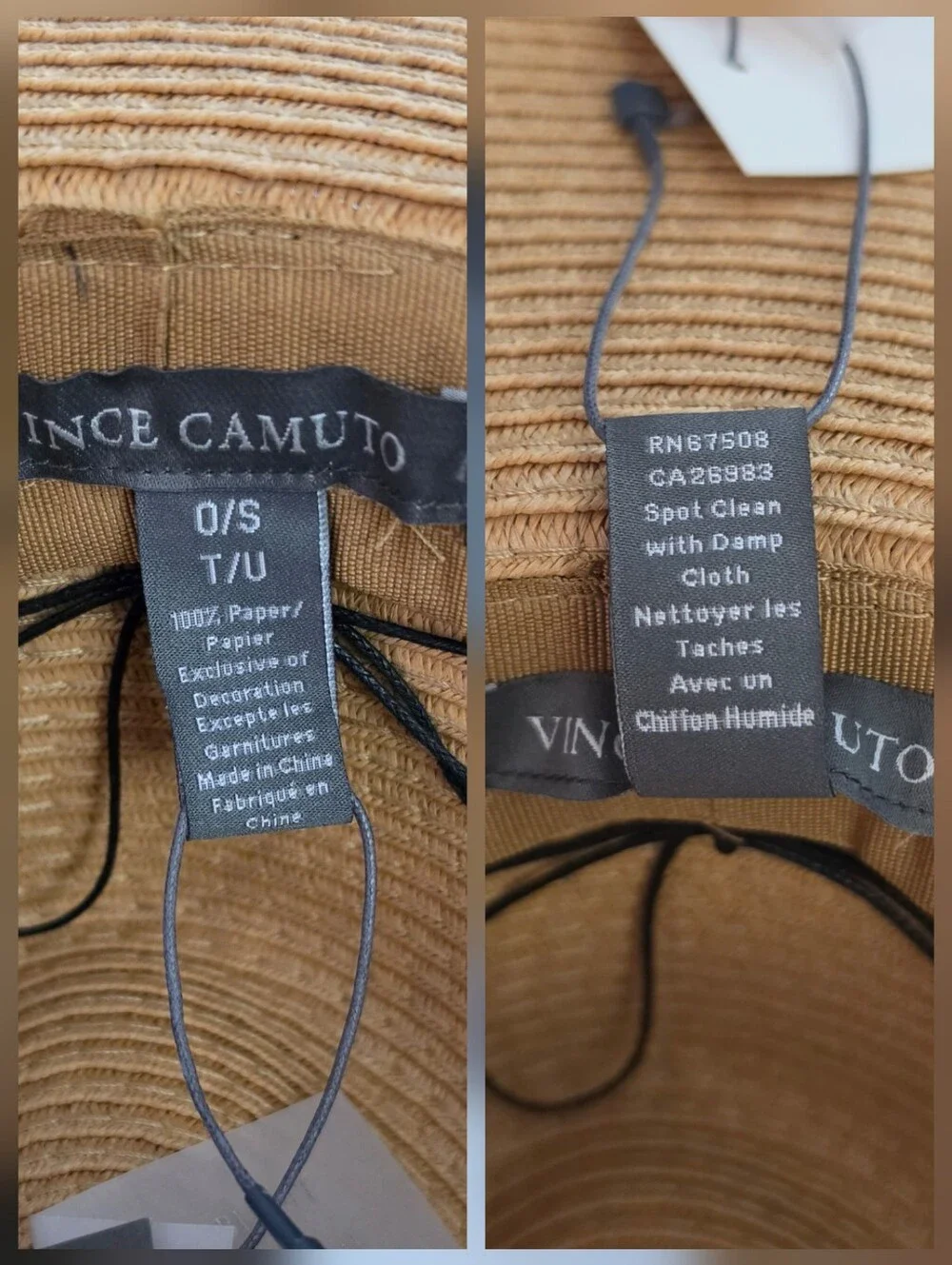 Vince Camuto Grosgrain Straw Panama Hat